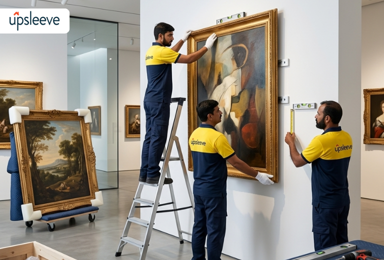 Art installation and de installation services with professional tools and secure mounting