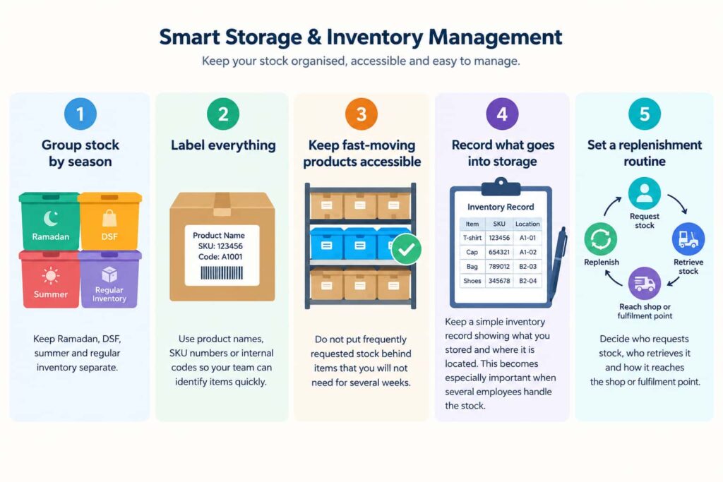 Short-term storage solution in Dubai for organized seasonal and business inventory