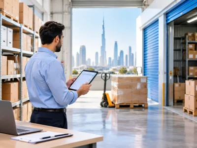 Business storage in Dubai with organized commercial storage units and inventory
